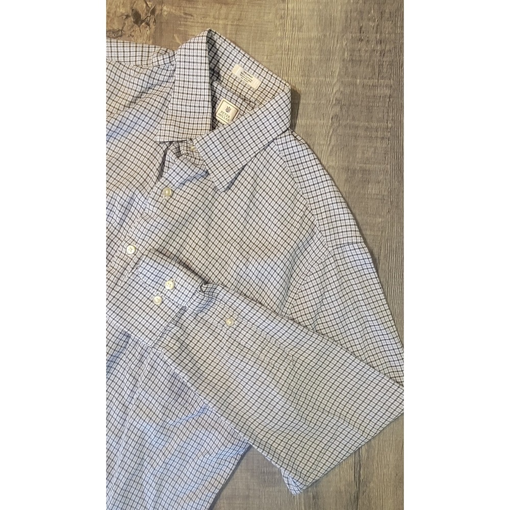 Peter Millar Mens Medium Cotton Tattersall Check Button Down Shirt EUC